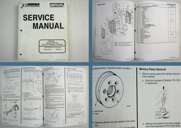 Mariner Mercury 40 45 50 Bigfoot 4-Stroke Outboard Service Manual 1997