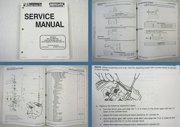 Mariner Mercury 9.9 15 Bigfoot 4-Stroke 323 cc Outboard Service Manual 1998