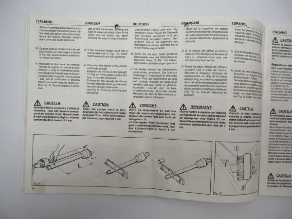 Maschio SC Super Cobra Condor Hackfräse Betriebsanleitung Ersatzteilliste
