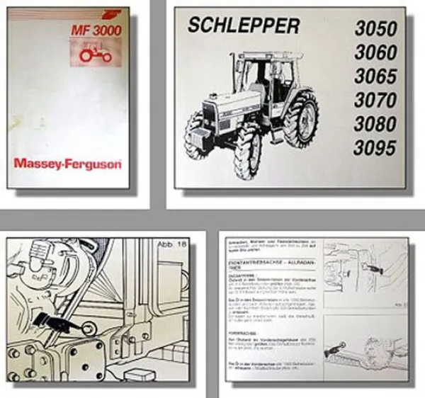 Massey Ferguson 3050 3060 3065 3070 3080 3095 Traktor Betriebsanleitung 1988
