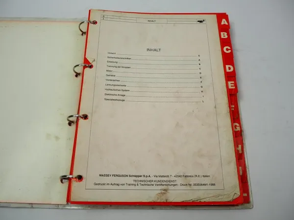 Massey Ferguson 353 - 393 S 377 387 397 1007 Werkstatthandbuch Reparatur 1988