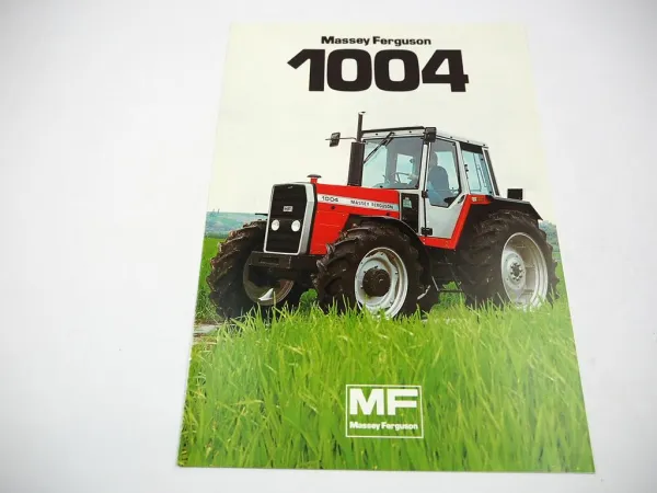 Massey Ferguson MF 1004 Traktor 88 PS Prospekt technische Daten 1984