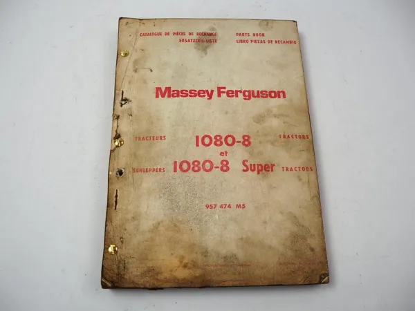 Massey Ferguson MF 1080-8 Super Traktor Tracteur Ersatzteilliste Parts List 1974