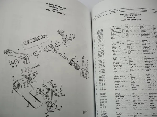 Massey Ferguson MF 1080-8 und Super Traktor Ersatzteilliste Parts Book 1974