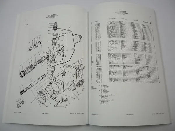 Massey Ferguson MF 1200 Knicklenker Traktor Ersatzteilliste Parts List 1974