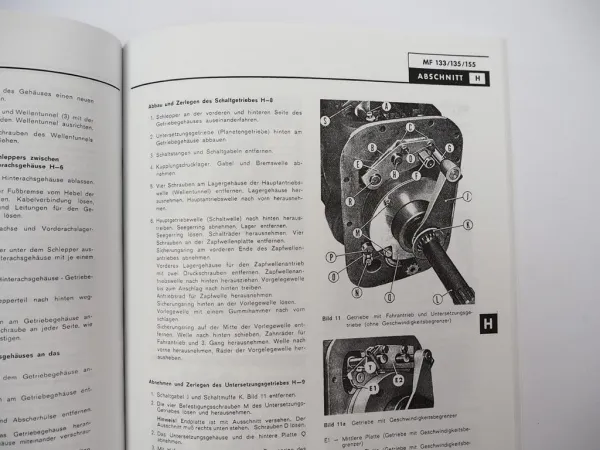 Massey Ferguson MF 133 Reparaturleitfaden Schlepper Werkstatthandbuch