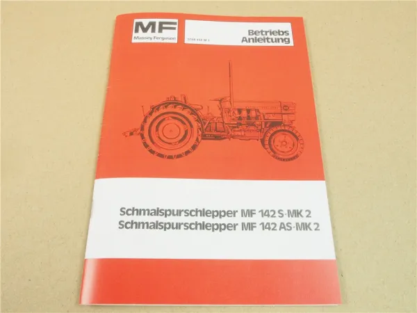 Massey Ferguson MF 142 S MK2 / AS MK2 Traktor Betriebsanleitung