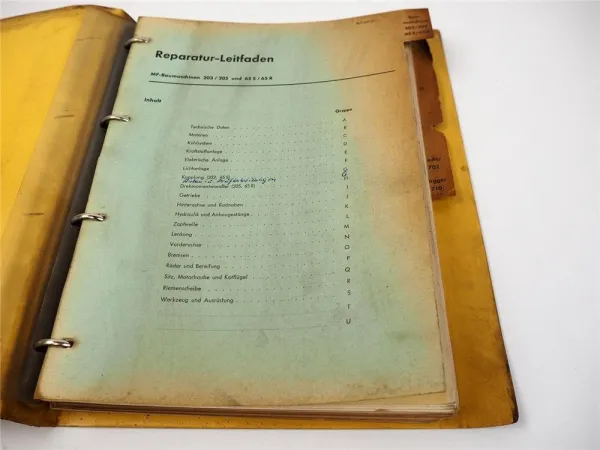 Massey Ferguson MF 203 205 65S 65R 702 710 Reparaturanleitung Werkstatthandbuch