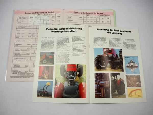 Massey Ferguson MF 233 253 263 273 283 293 Schlepper Prospekt Preisliste 1984