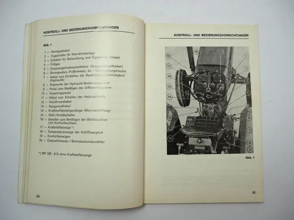 Massey Ferguson MF 235 8G Schlepper Betriebsanleitung Wartung 1977