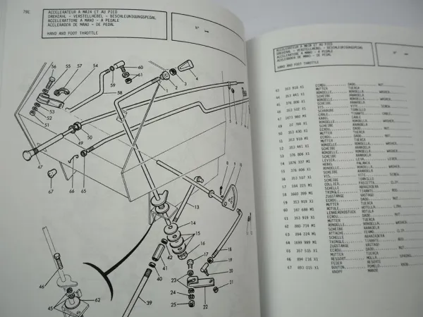 Massey Ferguson MF 255 Traktor Ersatzteilliste Parts List Pieces de Rechange 1976/78
