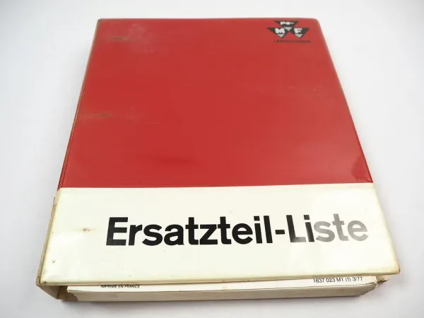 Massey Ferguson MF 260 Traktor Tracteur Ersatzteilliste Parts List 1977
