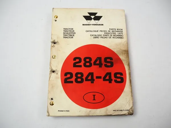 Massey Ferguson MF 284S 284-4S Traktor Ersatzteilliste Parts List 1986