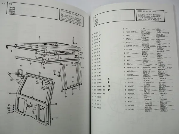 Massey Ferguson MF 284S 284-4S Traktor Ersatzteilliste Parts List Pieces de Rechange