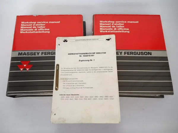 Massey Ferguson MF 3000 3100 Werkstatthandbuch Reparaturanleitung 1992/94