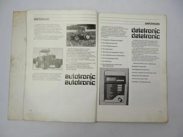 Massey Ferguson MF 3050 3060 3070 3080 3090 Schlepper Produktinformation 1986