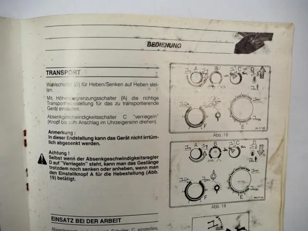 Massey Ferguson MF 3050 3060 3070 3080 3090 Traktor Bedienungsanleitung 1986