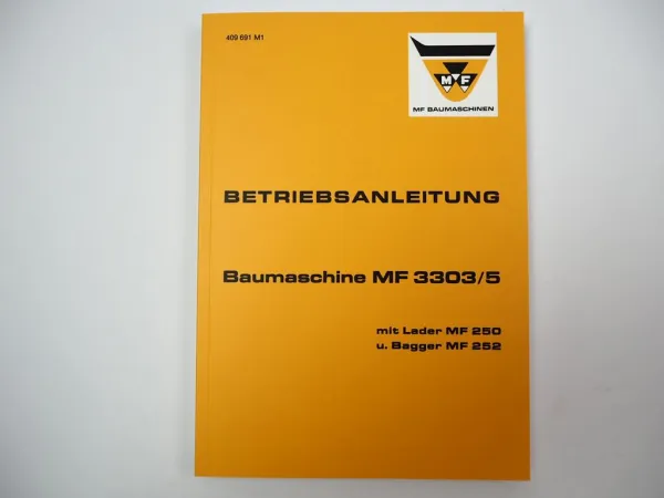 Massey Ferguson MF 3303/5 Betriebsanleitung Bedienunganleitung mit MF250/252