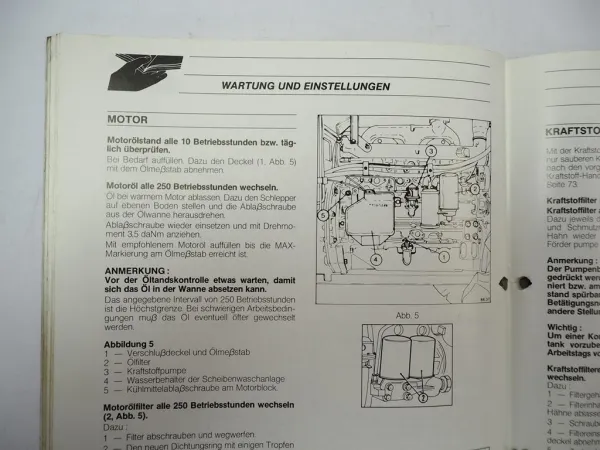 Massey Ferguson MF 3610 3630 3650 Schlepper Betriebsanleitung 1987