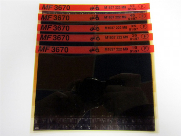 Massey Ferguson MF 3670 Ersatzteilliste Microfich 01/1997