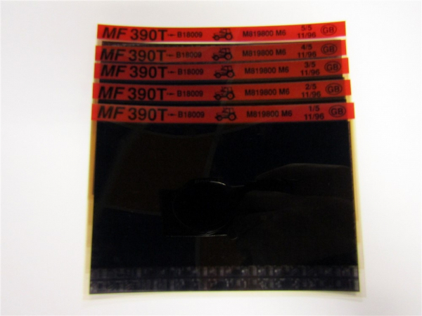 Massey Ferguson MF 390T Ersatzteilliste Microfiche 11/1996