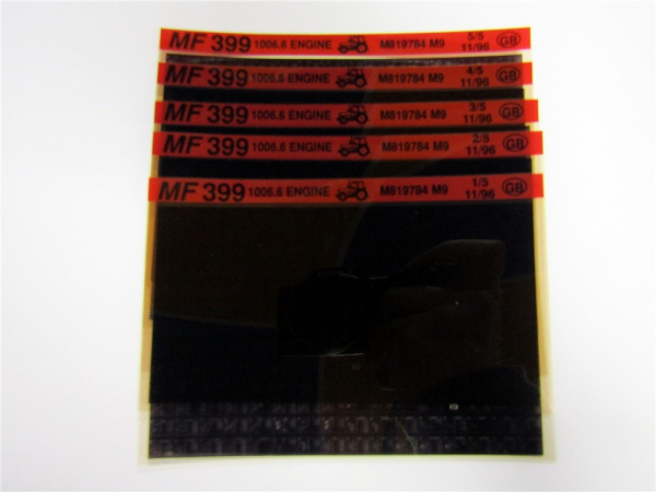 Massey Ferguson MF 399 Ersatzteilliste Microfiche 11/1996