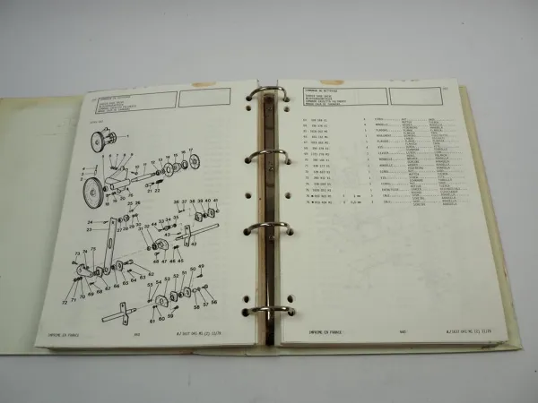 Massey Ferguson MF 440 Mähdrescher Combine Ersatzteilliste Parts List 1978/79