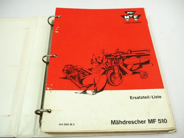 Massey Ferguson MF 510 Mähdrescher Ersatzteilliste 1968/69
