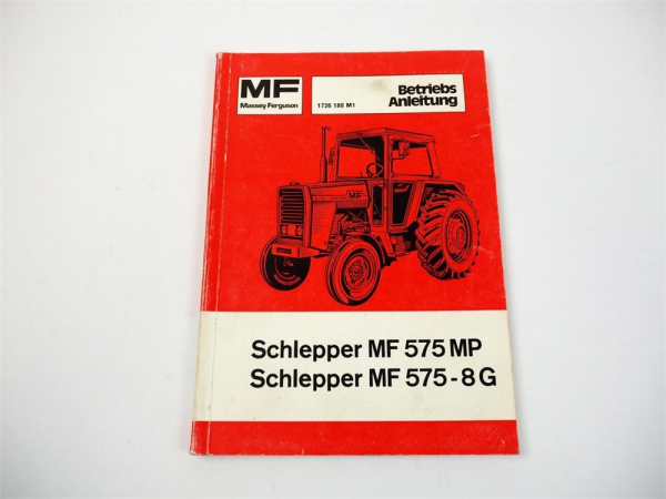 Massey Ferguson MF 575MP 575-8G Schlepper Betriebsanleitung Wartung 1976