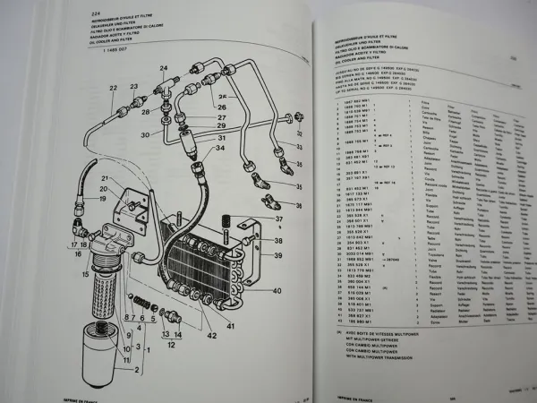 Massey Ferguson MF 595 / 595 MK II Traktor Ersatzteilliste Parts List 1980 Pieces de Rechange