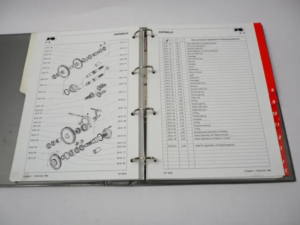 Massey Ferguson MF 6260 6270 6280 6290 Richtzeiten Werkstattbuch 1999