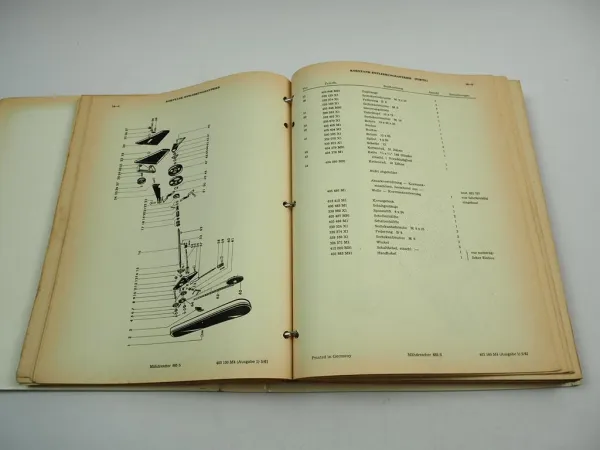 Massey Ferguson MF 685 S Mähdrescher Ersatzteilliste 1961