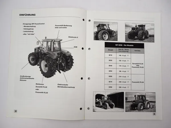 Massey Ferguson MF 8210 8220 8240 8250 8260 8270 8280 Produktinformation 2000