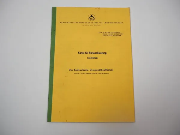 Massey Ferguson MF Der hydraulische Dreipunktkraftheber 1962 Heft Beschreibung