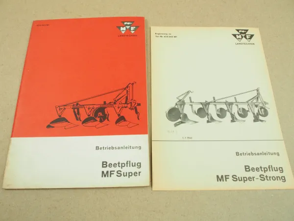 Massey Ferguson MF Super Beetpflug Bedienungsanleitung 1964/65