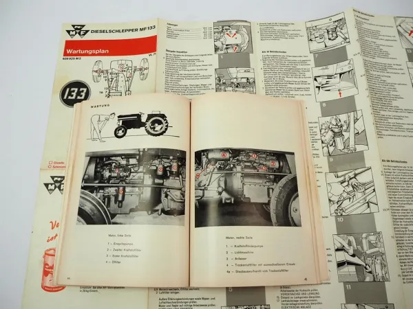 Massey Ferguson MF133 Schlepper Betriebsanleitung Bedienungsanleitung 1971