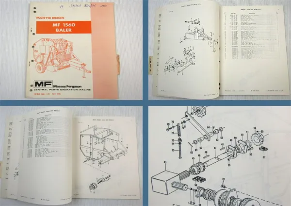 Massey Ferguson MF1560 Baler Parts Book List 01/1979