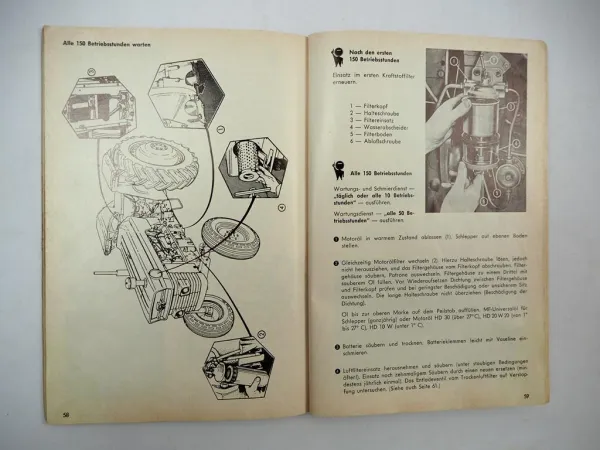 Massey Ferguson MF165 Schlepper Betriebsanleitung Bedienungsanleitung 1969