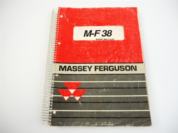 Massey Ferguson MF38 Mähdrescher Ersatzteilliste Parts List 1991
