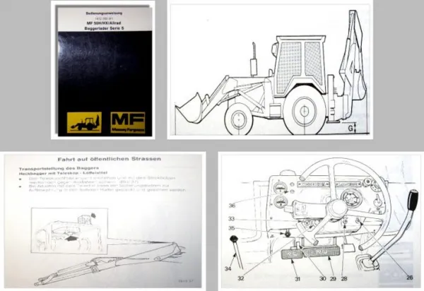 Massey Ferguson MF50H HX Allrad Serie S Bedienungsanweisung Betriebsanleitung