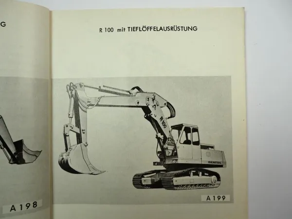 Massey Ferguson MF650 Hanomag R100 Hydraulikbagger Betriebsanleitung 1976