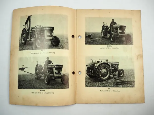 Massey Ferguson MF 69 Zwischenachsmähwerk für MF 130 Betriebsanleitung 1967