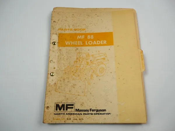 Massey Ferguson MF88 Wheel Loader Radlader Parts Book Ersatzteilliste 1972