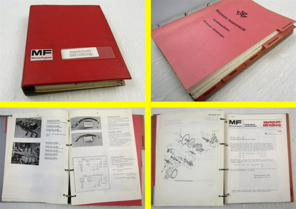 Massey Ferguson Werkstatt-Mitteilungen Radschlepper Mähdrescher Geräte 1977-79