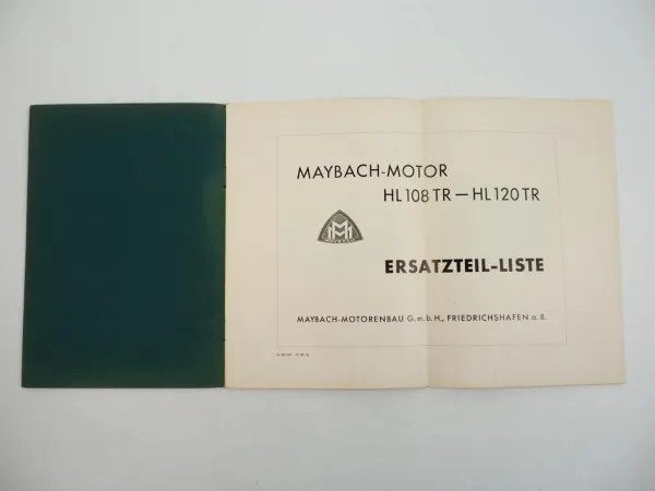 Maybach HL108TR HL120TR Motor im Panzer III IV Ersatzteilliste 1939 Wehrmacht