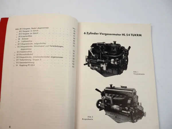 Maybach HL54 TUKRM Motor im Sd.Kfz.6 Beschreibung und Behandlung 1940 Wehrmacht