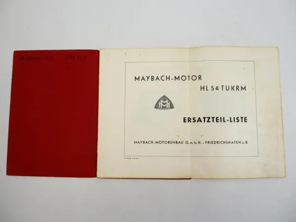 Maybach HL54TUKRM Motor im Sd.Kfz.6 Ersatzteilliste 1940 Wehrmacht