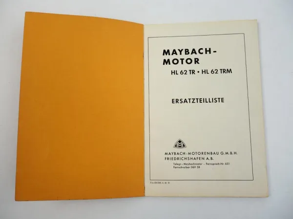 Maybach HL62TR HL62TRM Motor im Sd.Kfz.124 Panzer II Wespe ETL 1943 Wehrmacht