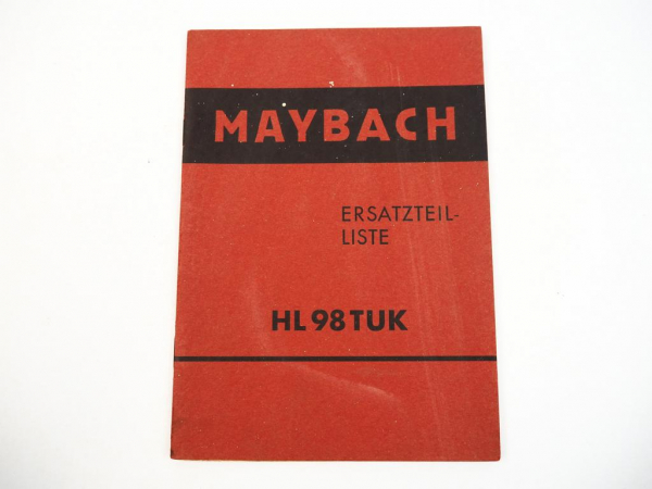 Maybach HL98TUK Motor im Sd.Kfz.9 Famo Ersatzteilliste 1938 Wehrmacht