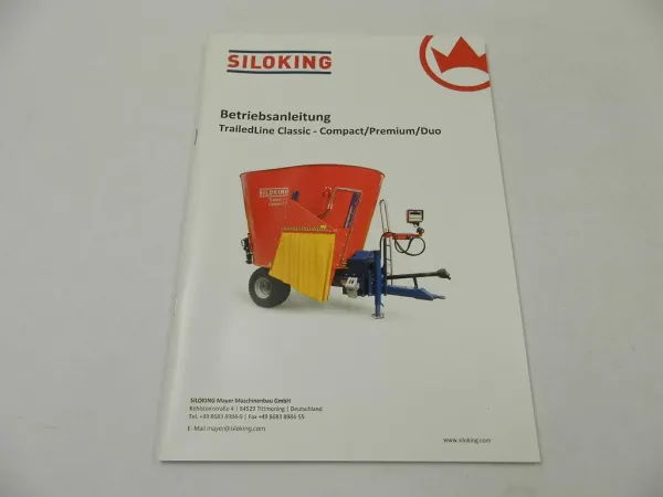 Mayer Siloking TrailedLine Classic Mischwagen Betriebsanleitung 2017